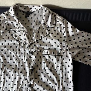 Victoria Secret Satin Pajama Long Sleeve Small